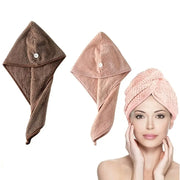Microfiber Hair Towel With Button